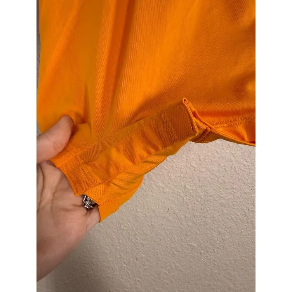 Coolibar Orange Floral UPF Sun Protection Bathing Suit Sz 6-12 Months Floral